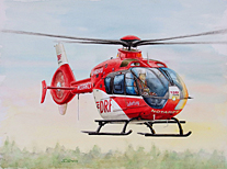 Watercolor Eurocopter EC 135