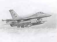 Pencil drawing F-16CJ